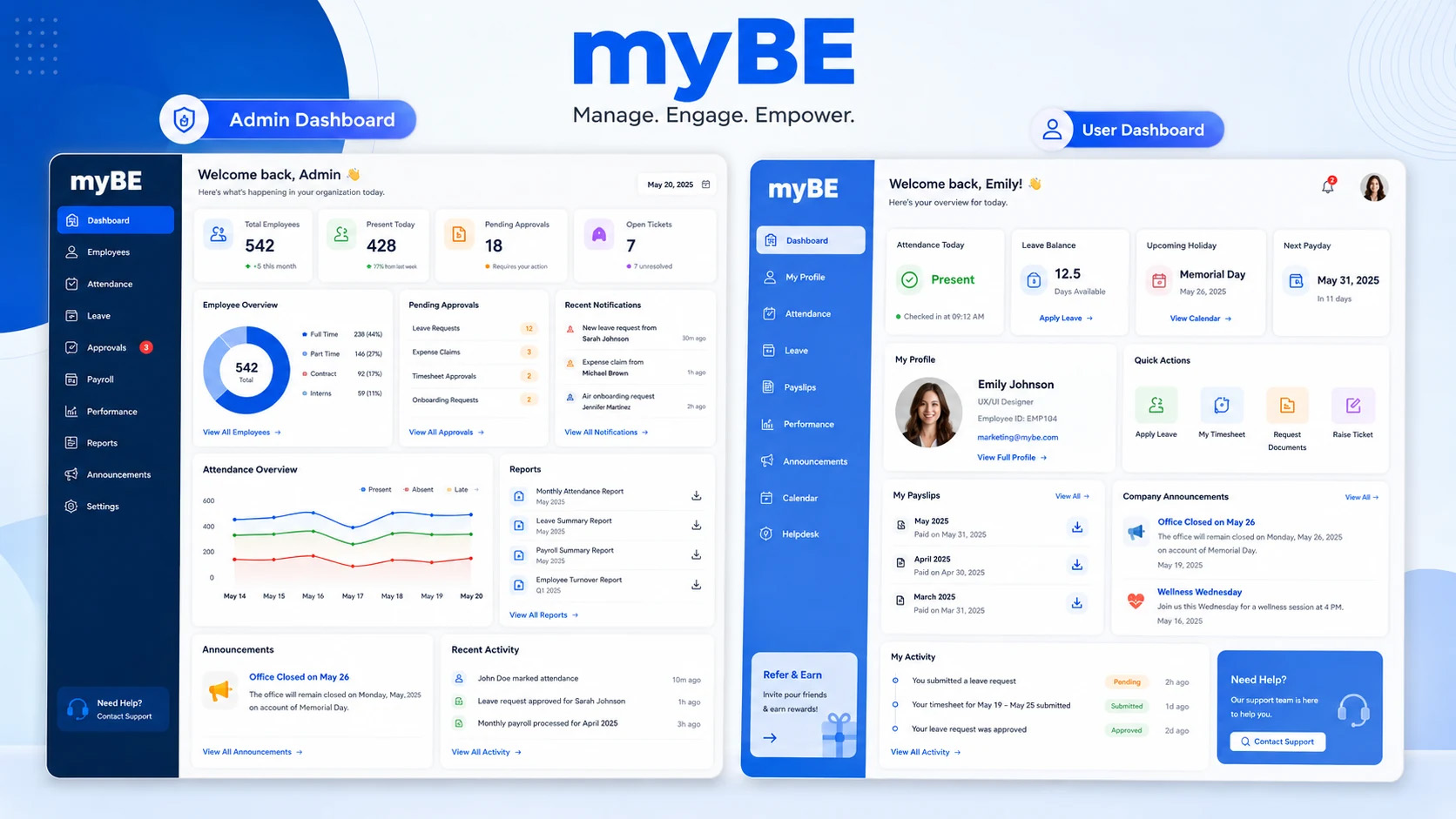 myBE app preview